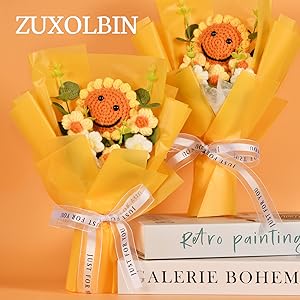 Faux tournesol tricoté