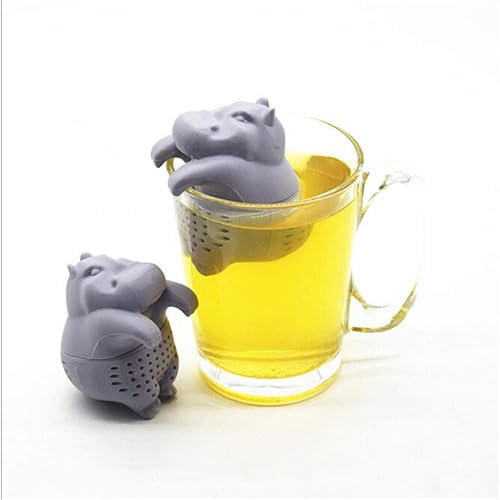 Fliyeong Infuseur à thé en silicone en forme d'hippopotame pour thé en vrac et feuilles de thé - Nail Gallerys