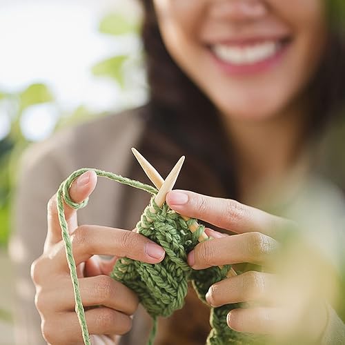Coopay Aiguilles à tricoter circulaires de 80 cm, 6,0 mm En bambou chaud et léger Pour les mains arthritiques Aiguilles à double pointe avec câble rose - Pour tricoter des chaussettes, des chapeaux - Nail Gallerys