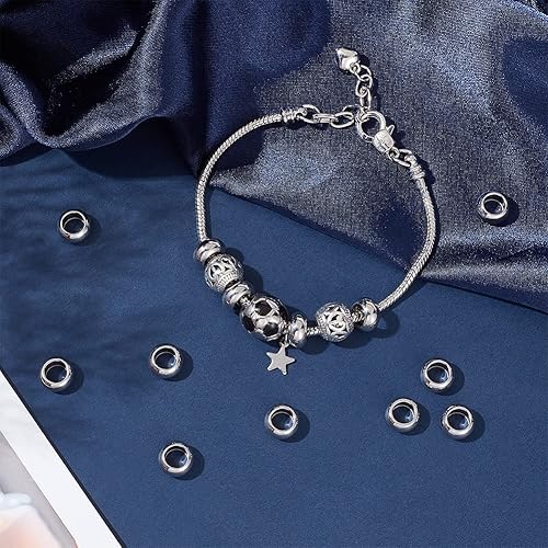 UNICRAFTALE 100 pcs 6mm Ronde Spacer Perles en Acier Inoxydable Lâche Perles en Métal Petit Trou Spacer Perles Lisse Surface Perles Trouver pour Collier Bijoux Fabrication Artisanat, Trou 2~3 mm - Nail Gallerys