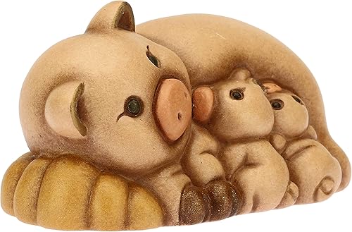 THUN - Groupe porcelets avec Chiots - crèche Classique - céramique - 6,8 x 4,3 x 3,5 cm - Nail Gallerys