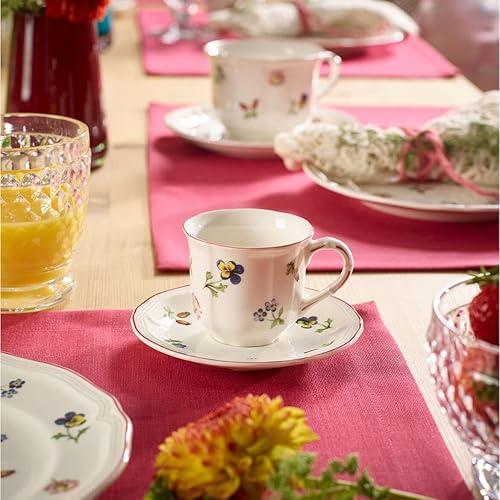 Villeroy & Boch Petite Fleur Tasse à café Moka Espresso 100 ml avec soucoupe 13 cm Porcelaine - Nail Gallerys