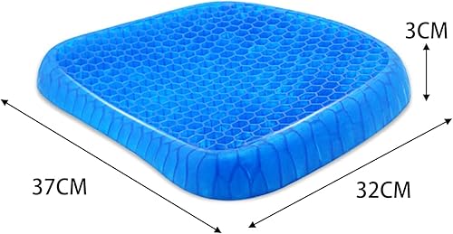 Coussin de Gel Respirant,Coussin en Gel Multifonctionnel,Coussin Anti Escarres,Soulage la Pression sur Le Orthopédique,avec Housse Antidérapant,pour Voiture/Bureau/Maison/Fauteuil Roulant (Style 1) - Nail Gallerys
