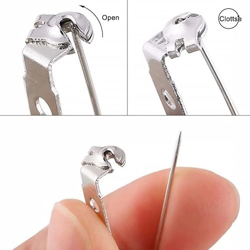 INGJIA 200 Pcs Broches de sécurité, Broches Brooch pour Les Loisirs créatifs (25mm), Broches de sécurité pour Bijoux et Artisanat, Broches de sécurité pour Les Boucles à Dos Brooch - Nail Gallerys