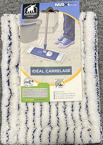 ÉLÉPHANT Maison - Housse de Lavage Carrelages Maxiplan - Très Absorbante - Fibres Allongées en Coton et Microfibre - Idéale pour Grandes Surfaces - Haute Qualité et Efficace - Nail Gallerys