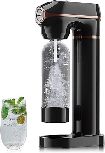 Machine à Soda, Machine à Eau Pétillante avec Manomètre, Machine à Diffuser du Soda pour Jus et Boissons Cocktails, Compatible avec les Cylindres à Visser de Taille Standard (non - Nail Gallerys