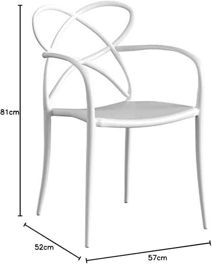 Fashion Commerce 04-fc911 Lot de fauteuils, Polypropylène, Blanc, 52 x 57 x 81 cm, 4 unités - Nail Gallerys