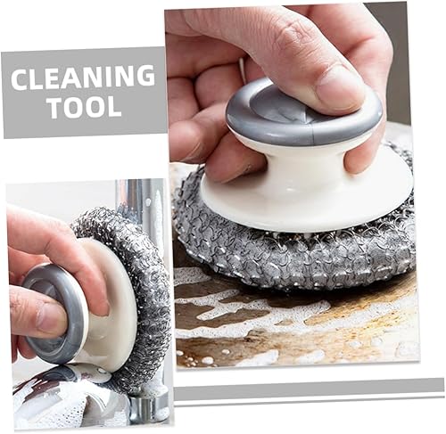 Beaupretty Brosse À Récurer En Acier Pour En Laine D'Acier Pour Casseroles Plats Woks En Acier Inoxydable Pour Casseroles Et Poêles En Fil D'Acier Gris - Nail Gallerys