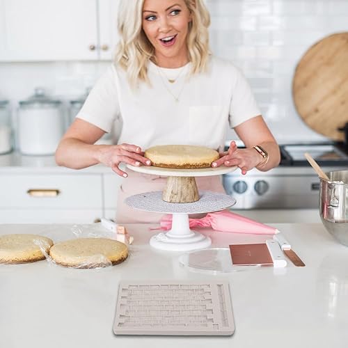 Tapis d'impression de fondant, moules de conception de texture de mur de brique, moule de gaufrage en silicone, tapis de dentelle à motif, outils d'impression pour la décoration de gâteaux artisanaux - Nail Gallerys