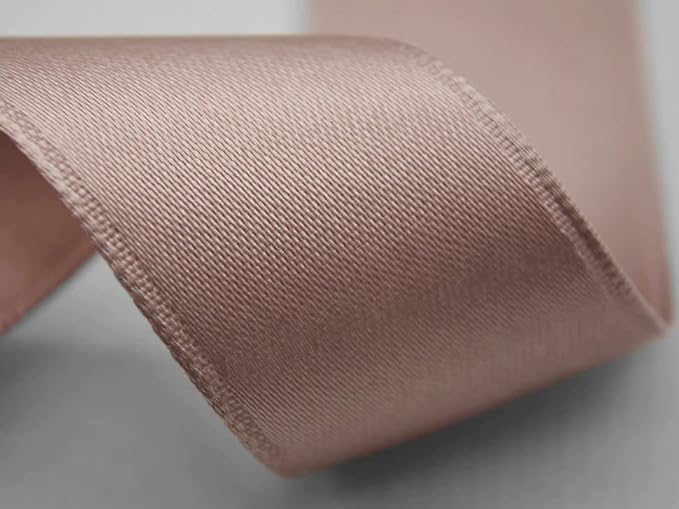 Furlanis - Ruban Satin Double Face, Tissu Italien - Rose Poudré Foncé, 3 mm x 50 m - Nail Gallerys