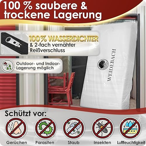 WEIDEBACH® Housse de matelas robuste 100 % étanche pour matelas d'enfant de 70 x 140 cm, sac de rangement avec fermeture éclair, sac de rangement pour matelas pour le stockage et le transport, contre - Nail Gallerys