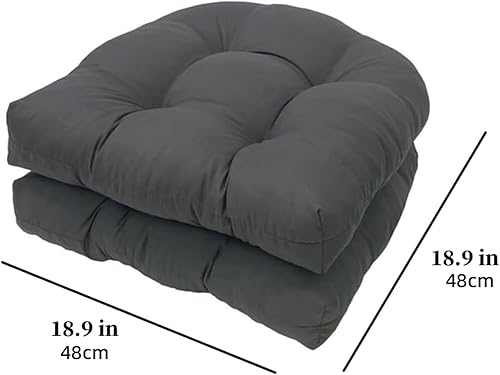 AOPEZIA Lot de 2 coussins d'assise coussins d'assise confortables Coussin en forme de U Coussin de chaise en rotin pour siège de chaise en osier Meubles de patio Coussin de chaise de salle à manger(Li - Nail Gallerys