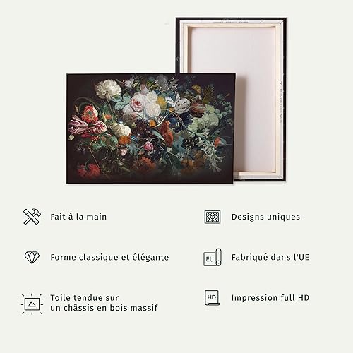 murando - Tableau décoratif animal 80x120 cm - Impression sur toile colorée - Décoration murale pour salon et chambre - Vert gris noir - Animaux de cerf fantaisie abstraite g-C-0310-b-a - Nail Gallerys