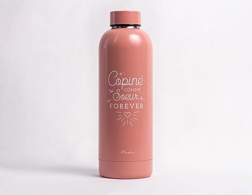 Manahia bouteille isotherme cadeau copine - Copine comme sœur forever - 500ml - acier inoxydable - anniversaire amie, cadeau copine amitié, cadeau pour une amie, cadeau meilleure amie, cadeau femme - Nail Gallerys
