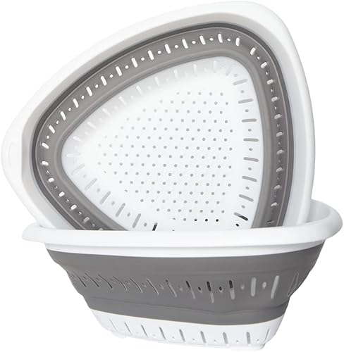 Bilieasy Passoire de cuisine pliable et passoire alimentaire, respectueux de l'environnement, non toxique, facile à nettoyer (gris, 1 pièce) - Nail Gallerys
