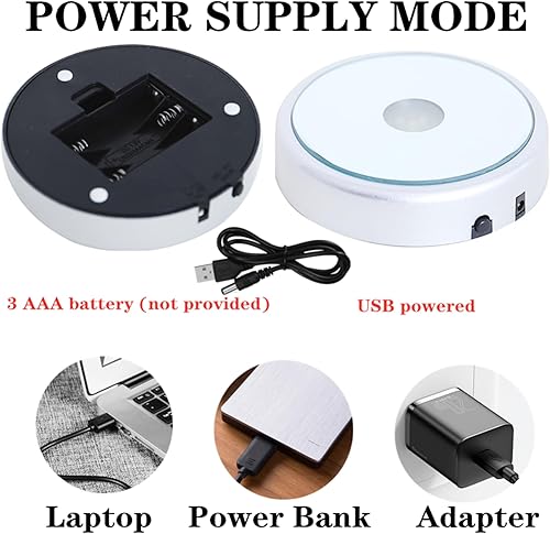 EUSTUMA Support rond antidérapant avec base lumineuse LED dans une variété de couleurs, adapté pour les œuvres d'art en cristal de verre, la décoration de fête de vacances. - Nail Gallerys