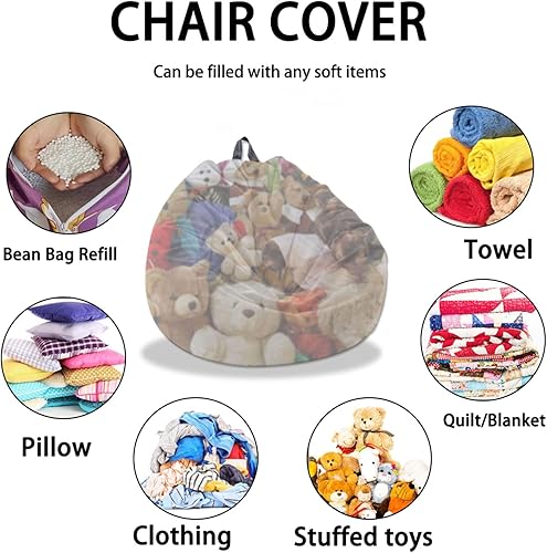 Odot Pouf Poire sans Remplissage, Couleur Unie Doux Pouf, Pouf Salon Chambre pour Adolescente und Adulte, Confortable Fauteuil Pouf, Polyvalent Housse Pouf Poire (L(90x110cm),Beige) - Nail Gallerys