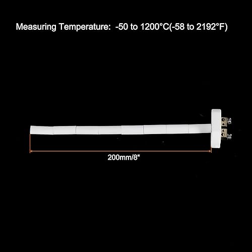 QUARKZMAN K Type Céramique Four Four Sonde Thermocouple Capteur pour Moufle Four Four, Haute Température -50 à 1300° C(-58 à 2372°F) 1,5x200 mm - Nail Gallerys