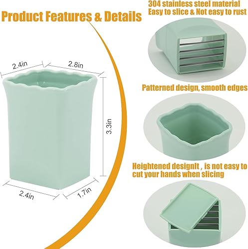 Lot de 3 trancheuses à fraises, trancheuses à œufs, trancheuses à fruits, lame tranchante en acier inoxydable pour fruits doux, banane, kiwi, préparation rapide de salade de fruits (jaune/vert/bleu - Nail Gallerys