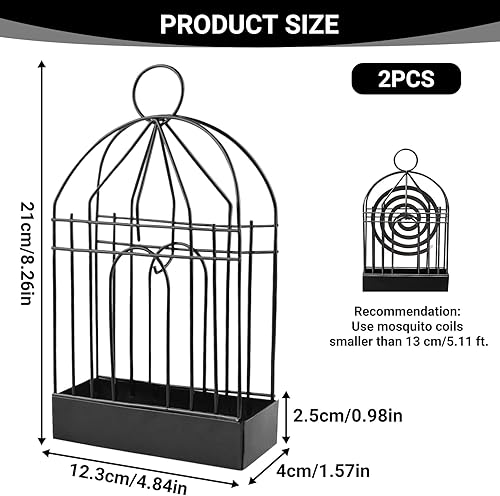2 Pièces Support Bobine Moustique, Porte Spirale Anti Moustique en Métal, Support de Bobine Anti-Moustique pour Maison, Jardin,Extérieur, Camping - Nail Gallerys