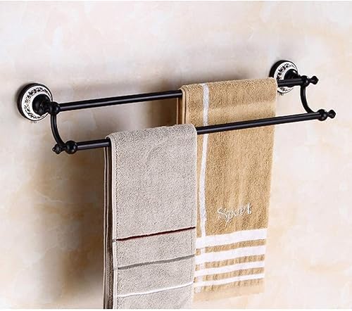 Porte-torchons Noir Double Barre Porte-Serviettes Cuivre Tenture Murale Porte-Serviettes Salle De Bain Cuisine Serviettes Support De Rangement Porte-Serviettes Porte-Serviettes - Nail Gallerys