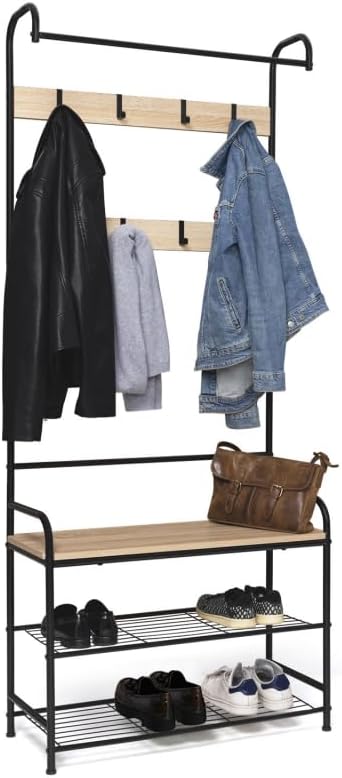 IDMarket - Vestiaire d'entrée PIERO 79 cm design industriel - Nail Gallerys