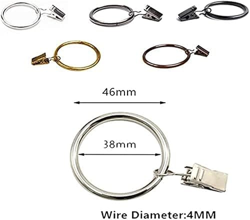 GIVBRO Lot de 20 anneaux de rideau avec clips pour tendeurs de rideaux - 25 mm - Blanc - Nail Gallerys