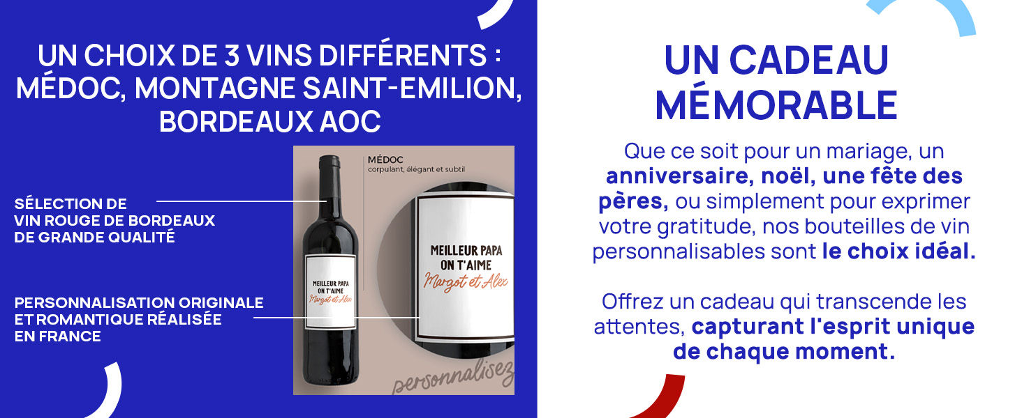 Bouteille vin personnalisbale