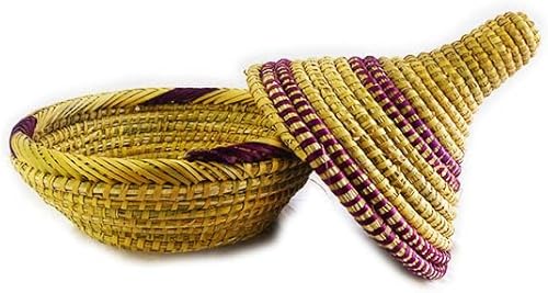 Panier berbère marocain tressé Tajine en osier - Nail Gallerys