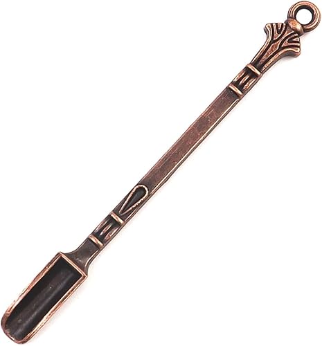 Namvo 4 pièces de cuillère d'assaisonnement en métal, Or, Magnifique Collier Pendentif en Bronze, pour remplir Le sel, Les Herbes, la Cire, l'huile, la Mesure précise du Flacon de Sable - Nail Gallerys