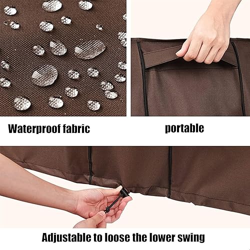 Housse extérieure marron for climatiseur vertical La housse for climatiseur central extérieur n'a pas peur de l'eau/de la poussière, de la pluie et de la neige Matériau en tissu Oxford Ourlet élastiqu - Nail Gallerys