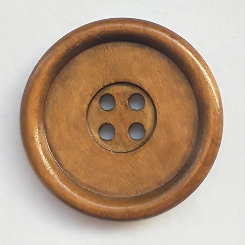 Chenkou Craft Lot de 20 Big Taille 40 mm 1 1/5,1 cm Boutons en bois rond 4 trous coudre Bouton marron - Nail Gallerys