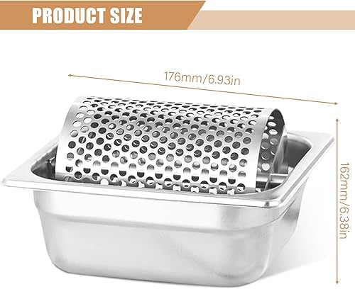 Rouleau à beurre en acier inoxydable 304 avec spatule, distributeur de beurre de 1 l avec support, distributeur de beurre pour pain, distributeur de beurre durable, rouleau à beurre pour magasin - Nail Gallerys