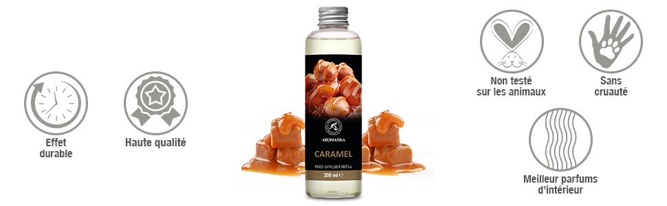 Recharge Diffuseur de Caramel 200ml - Recharge pour Diffuseur d'arômes