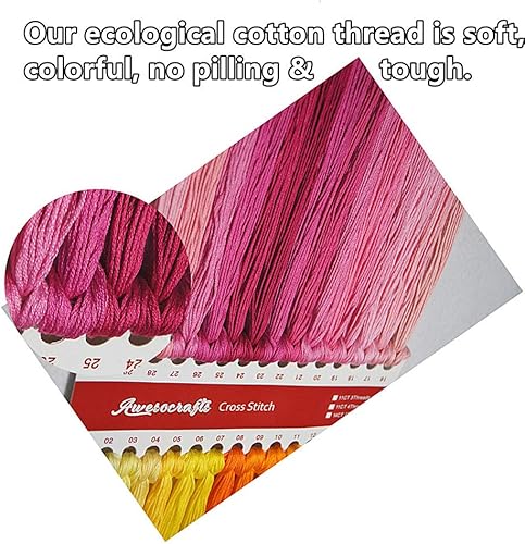 Awesocrafts Kit de broderie au point de croix, quatre saisons, motifs faciles à broder, compté (quatre saisons, compté) - Nail Gallerys