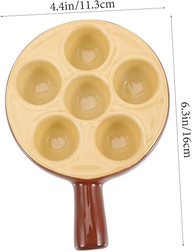 Cabilock Assiette À Escargots Porcelaine Avec Poignée Plateau De Service Pour Escargots Cuisine Et Restaurant - Nail Gallerys