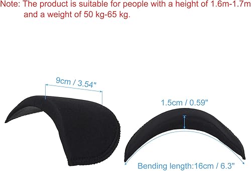 PATIKIL 1 Paire D'Épaulettes, Épaulettes de Costume en Éponge Respirante Réutilisables et Amovibles pour Vêtements pour Femmes, Blazer pour Hommes, Costume de Manteau, Couture, Noir - Nail Gallerys