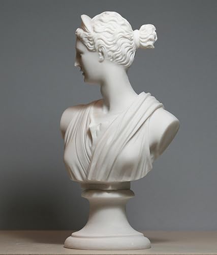 Buste grec de la déesse Artemis Diana, sculpture en albâtre, 15 cm - Nail Gallerys