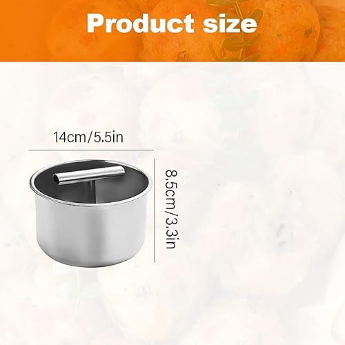 Moule à Boulettes de Viande Inox 12 Trous - Presse à Boulettes Manuelle en Acier Inoxydable - Appareil Portable Facile à Utiliser - Ustensile de Cuisine Pratique pour Boulettes de Viande, Poisson - Nail Gallerys