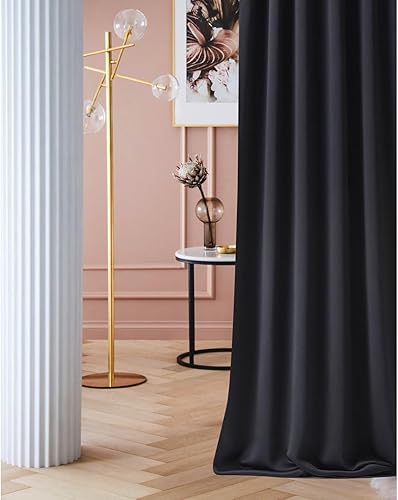 ROOM207 Room99 Rideau avec Passe Tringle Laurel 140 x 260 cm Largeur x Hauteur, Décoration de Fenêtre, Rideau occultant Thermique Isolant Anti Froid et Chaleur pour Salon Crème - Nail Gallerys