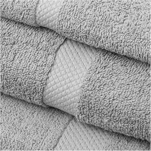 Wadiga Serviette Invité/Essuie-Mains 100% Coton Gris Clair - 30x50cm - Nail Gallerys