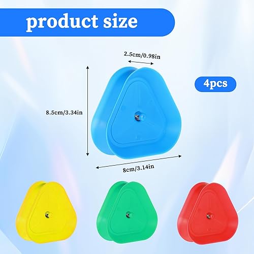 JJUNW Lot de 4 porte-cartes pour enfants - Multicolore - En plastique triangulaire - Support pour cartes - Support sûr - Pour enfants - Nail Gallerys