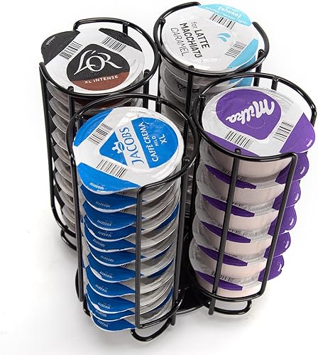 SYSYLY Porte Capsules Compatible pour Tassimo,Porte Dosette de Café,Supports Capsules de Café,Rangement Capsule Rotatif,Distributeur Capsules Café,Noir. - Nail Gallerys