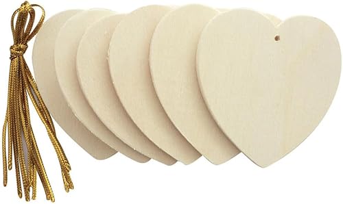 Coeurs en bois à suspendre 6 cm - Nail Gallerys