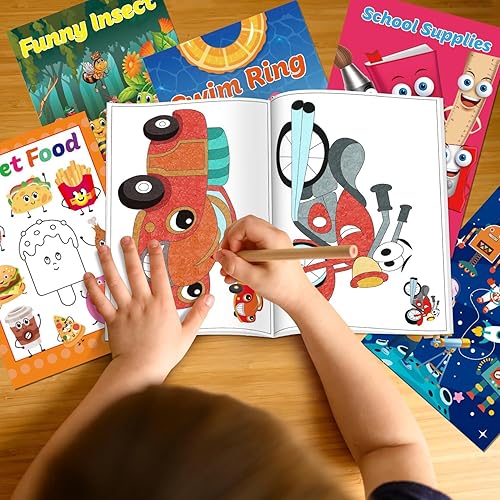 Kalysky Lot de 15 Livres de Coloriage pour Enfants (21,6 x 15 cm), Ensemble de Livres de Coloriage pour Sacs de Fête de 4 à 8 ans, Packs de Livres d'activités pour Enfants pour Les Voyages en Avion - Nail Gallerys