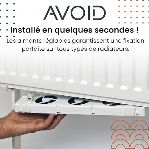 AVOID Ventilateur De Radiateur - Econome en Energie - Chauffage Econome en Energie pour Radiateurs | Economisez Sur La Consommation de Gaz et Améliorez la Distribution de Chaleur | Ensemble double| - Nail Gallerys
