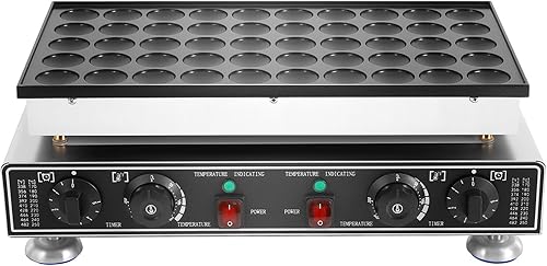 JJsdwin Machine à pancakes à 50 trous avec fouet, 4 éponges de nettoyage et 2 brosses, machine à crêpes à muffins pour cuisine et restaurant, 50-300 °C - Nail Gallerys