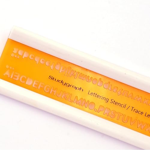 Studygraph by Graph'it - Normographe pour Dessin Technique, Carte et Schémas - Trace Lettres ISO - 3 mm - Architectographe - Plastique Résistant Anti-choc - 13,8 x 3 cm - Nail Gallerys