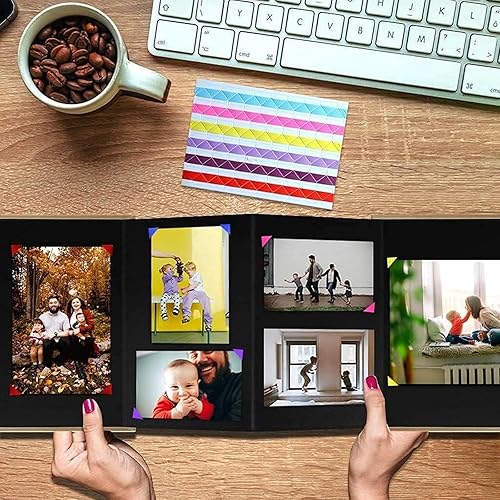 Utapossin Album photo - 17,5 x 11,5 cm - Noir - 18 pages - Album photo à pochettes - À personnaliser soi-même - À coller, cadeau de remise de diplôme - Nail Gallerys