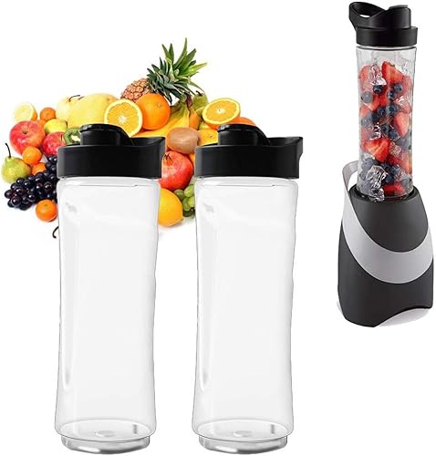 Lot de 2 bouteilles de rechange pour smoothie avec couvercle, 591 ml pour blender BLSTPB BLSTP2 - Nail Gallerys